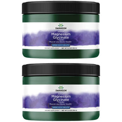 Swanson Albion Magnesium Glycinate powder; supports nerve and muscle health for daily wellness.