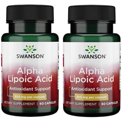 Swanson Alpha Lipoic Acid 300 mg bottle supports daily antioxidant defense.