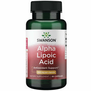 Swanson Alpha Lipoic Acid bottle front, a high-potency daily supplement