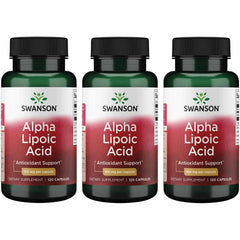 Swanson Alpha Lipoic Acid bottle for daily support of normal energy metabolism.
