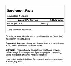 Close-up of Swanson Alpha Lipoic Acid capsules for easy daily use