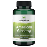 Swanson American Ginseng bottle front—supports daily vitality.