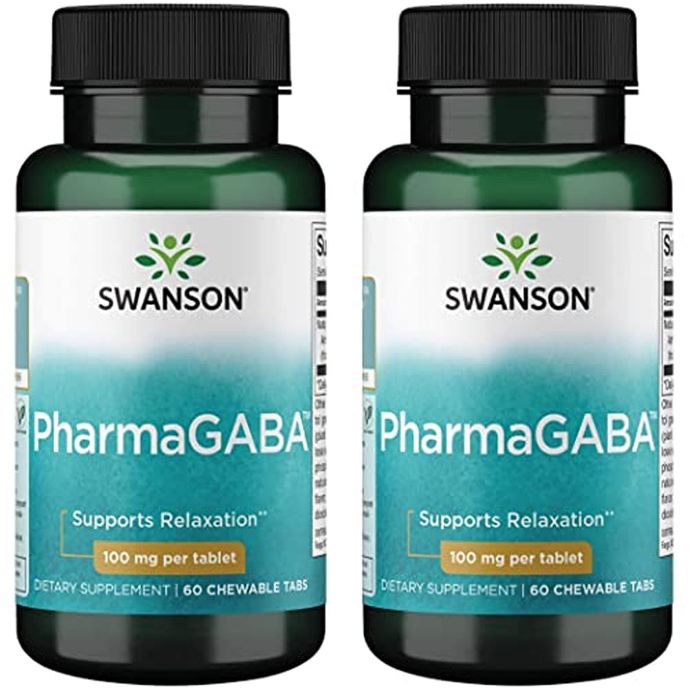 Swanson PharmaGABA bottle front view signals calm support for daily routines.