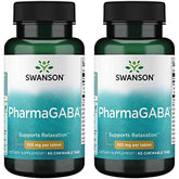 Swanson PharmaGABA bottle front view signals calm support for daily routines.