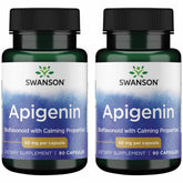 Swanson Apigenin bottle pours capsules for sleep support.