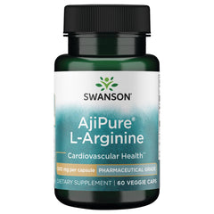 Swanson L-Arginine bottle for daily wellness support.