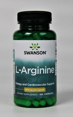 Swanson L-Arginine ingredient panel highlighting plant based formula