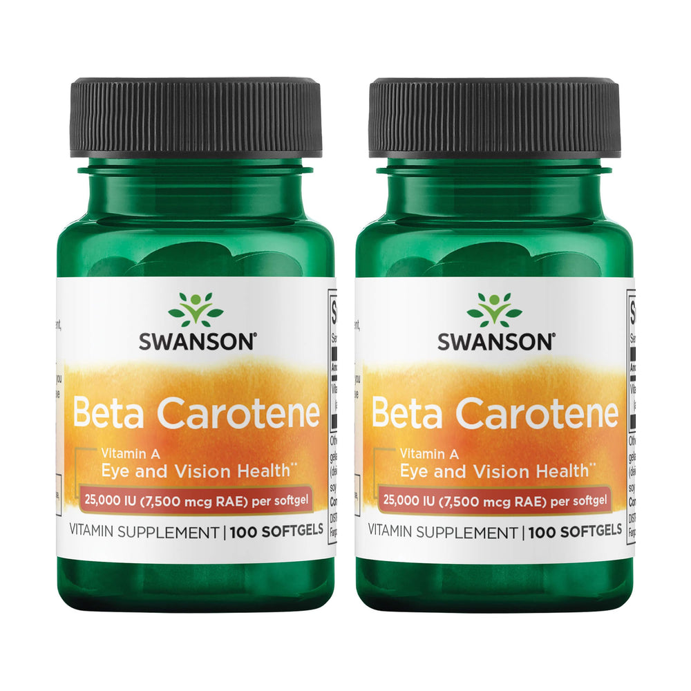 Swanson Beta-Carotene bottle close-up highlighting eye health support