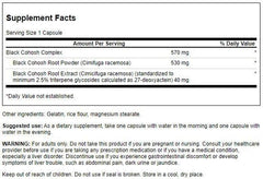 Swanson Black Cohosh capsules highlight standardized triterpene glycosides for daily balance