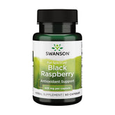 Swanson Black Raspberry capsules front view for daily wellness support.