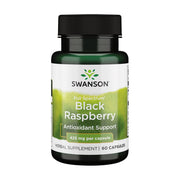 Swanson Black Raspberry capsules front view for daily wellness support.