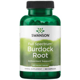 Swanson Burdock Root Kidney & Liver Support bottle with capsules for detox support.