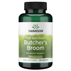 Swanson Butcher's Broom capsules in packaging for daily use