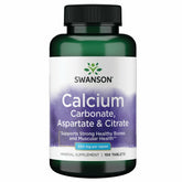 Swanson Calcium 500mg bottle front view highlights clear branding and product focus