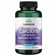 Swanson Calcium 500mg bottle front view highlights clear branding and product focus