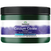 Swanson calcium citrate PWD 8oz bottle front view for bone health support.