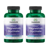 Swanson Chelated Magnesium bottle label highlights Albion glycinate for absorption support