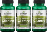 Swanson Cilantro 425 mg capsules bottle front; traditional digestive health in a premium coriander supplement.