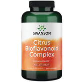 Swanson Citrus Bioflavonoids Complex bottle supports daily vitamin C absorption.