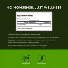 Swanson CoQ10 capsules close-up shows capsule texture for everyday supplementation