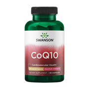 Swanson CoQ10 bottle front view highlighting cardiovascular support potential