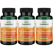 Swanson D-Limonene orange peel bottle promotes daily wellness.
