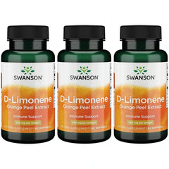 Swanson D-Limonene orange peel bottle promotes daily wellness.