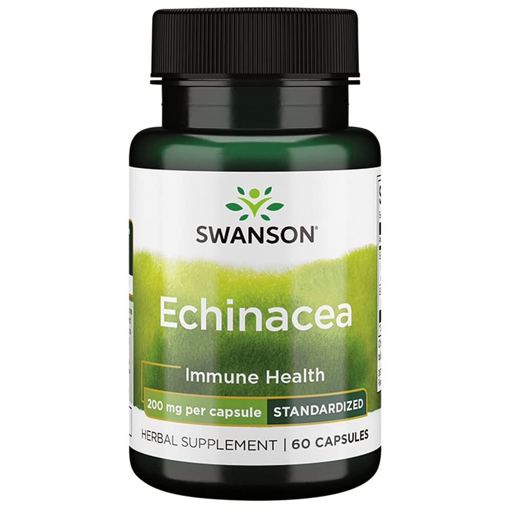Swanson Echinacea STD 200mg bottle front shows traditional immune support.