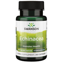 Swanson Echinacea STD label close-up with 4% echinacosides detail.