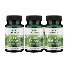 Swanson Ecklonia Cava Extract 3-pack bottle with daily antioxidant support.