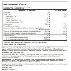 Swanson Emulsified Cod Liver Oil mint bottle label emphasizes formulation and quality