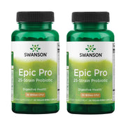 Swanson Epic-Pro bottle front view showing 30B CFU probiotic for digestive support