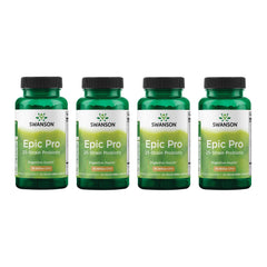 Swanson Epic-Pro bottle front with 30B CFU across 25 strains for digestion support
