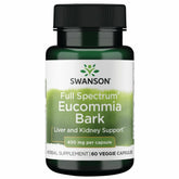 Swanson Eucommia Bark bottle with 60 vegan capsules for traditional herbal support.