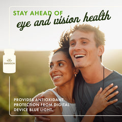 Swanson Eye Health Vision Support label highlights essential nutrients for retina wellness.