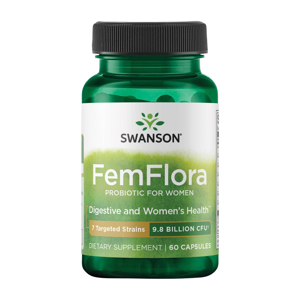 Swanson FemFlora bottle front for daily feminine balance