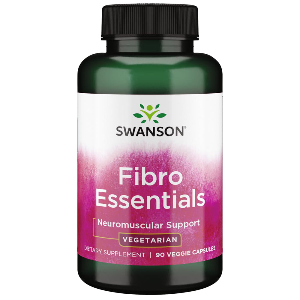 Swanson Fibro Essentials bottle with capsules for neuromuscular support