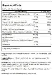 Swanson Fibro Essentials ingredients label highlighting vegetarian formulation