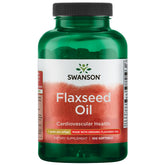 Swanson Flaxseed Oil Omegatru bottle front with 1000 mg softgels for omega-3 support