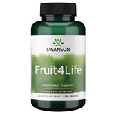 Swanson Fruit4Life 300 Tabs bottle front displaying label for antioxidant support