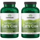 Swanson Full Spectrum Cat's Claw bottle front highlighting 500 mg capsules for daily antioxidant support
