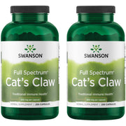 Swanson Full Spectrum Cat's Claw bottle front highlighting 500 mg capsules for daily antioxidant support