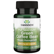 Swanson Full Spectrum Green Coffee Bean capsules bottle—premium quality for potential weight support