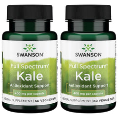 Swanson Full Spectrum Kale 60 capsules front view for daily nutrition