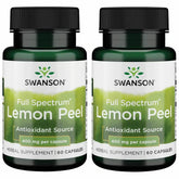 Swanson full-spectrum lemon peel bottle front view, supporting antioxidant-friendly daily wellness.
