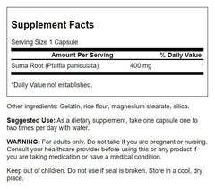 Swanson Full Spectrum Suma Root capsules arranged for daily wellbeing.