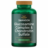 Swanson glucosamine chondroitin softgel bottle promotes joint support potential.