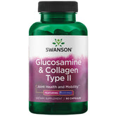 Swanson Glucosamine & Collagen Type II 90-caps bottle indicating joint support potential