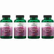 Swanson Glucosamine & Collagen Type II bottle front with BioCell Collagen for joint support.