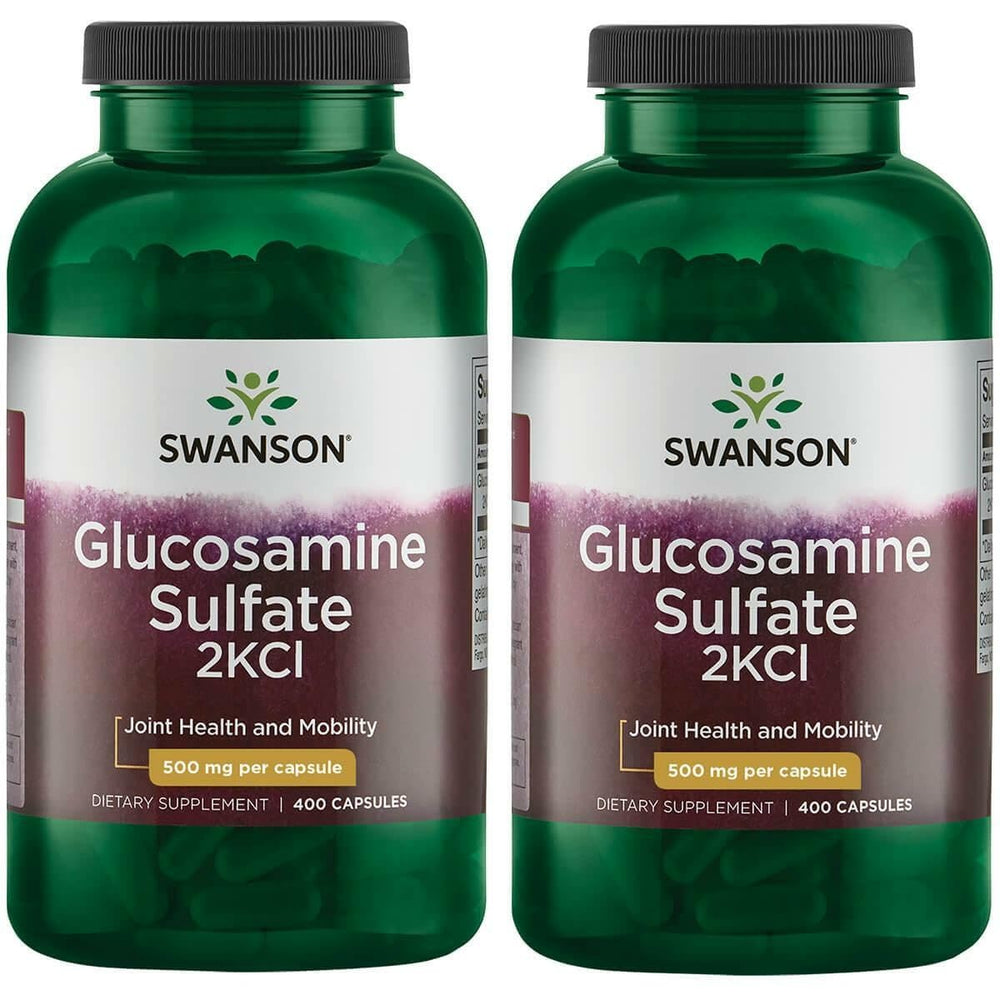 Swanson Glucosamine Sulfate 2KCl bottle front view highlighting joint support.